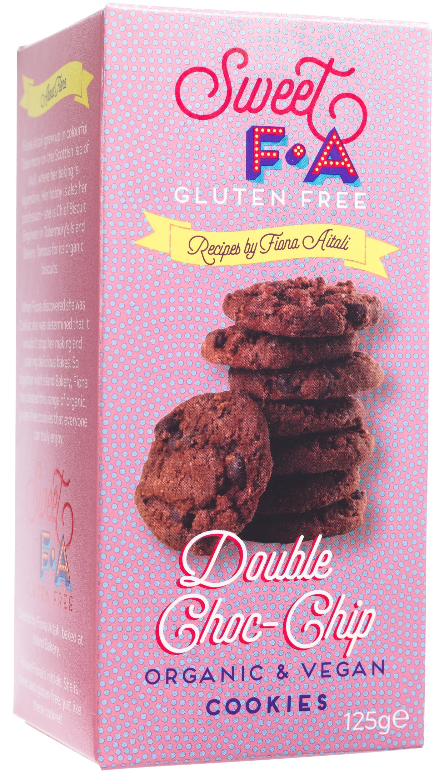 Island Bakery Sweet FA - Double Choc Chip Cookies - Schottische vegane und glutenfrei Schokoladen-Kekse 125g