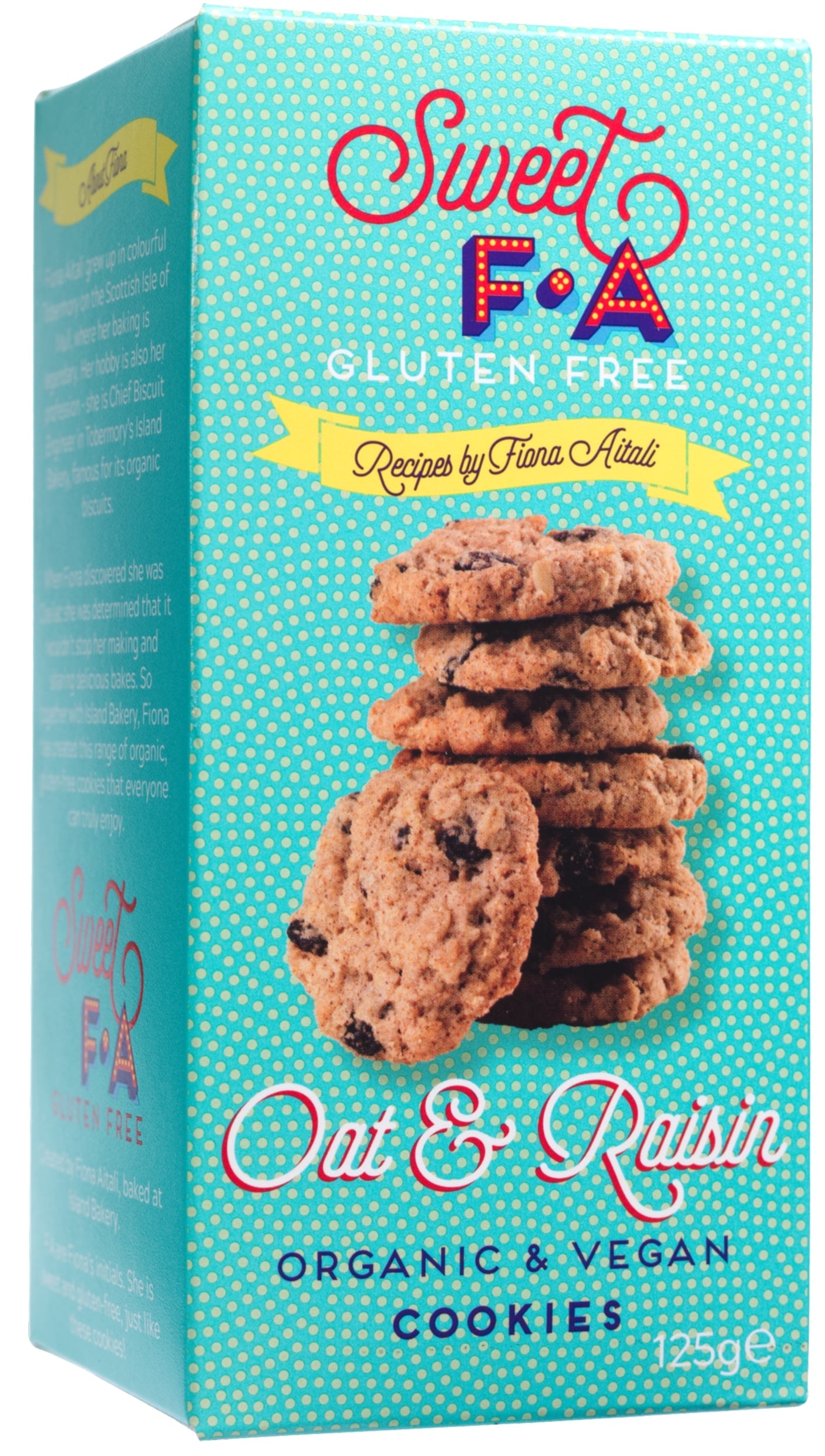Sweet FA Oat & Raisin Cookies - Schottische vegane und glutenfreie Kekse mit Haferflocken und Rosinen 125g