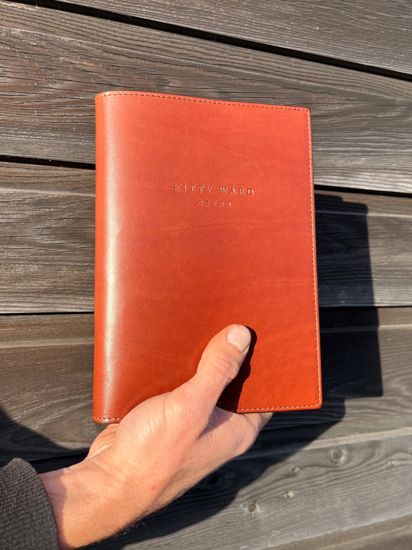 Notizbuch, Leder, handgefertigt, englisch, Tanner Bates, Ledergebundenes Journal in A5