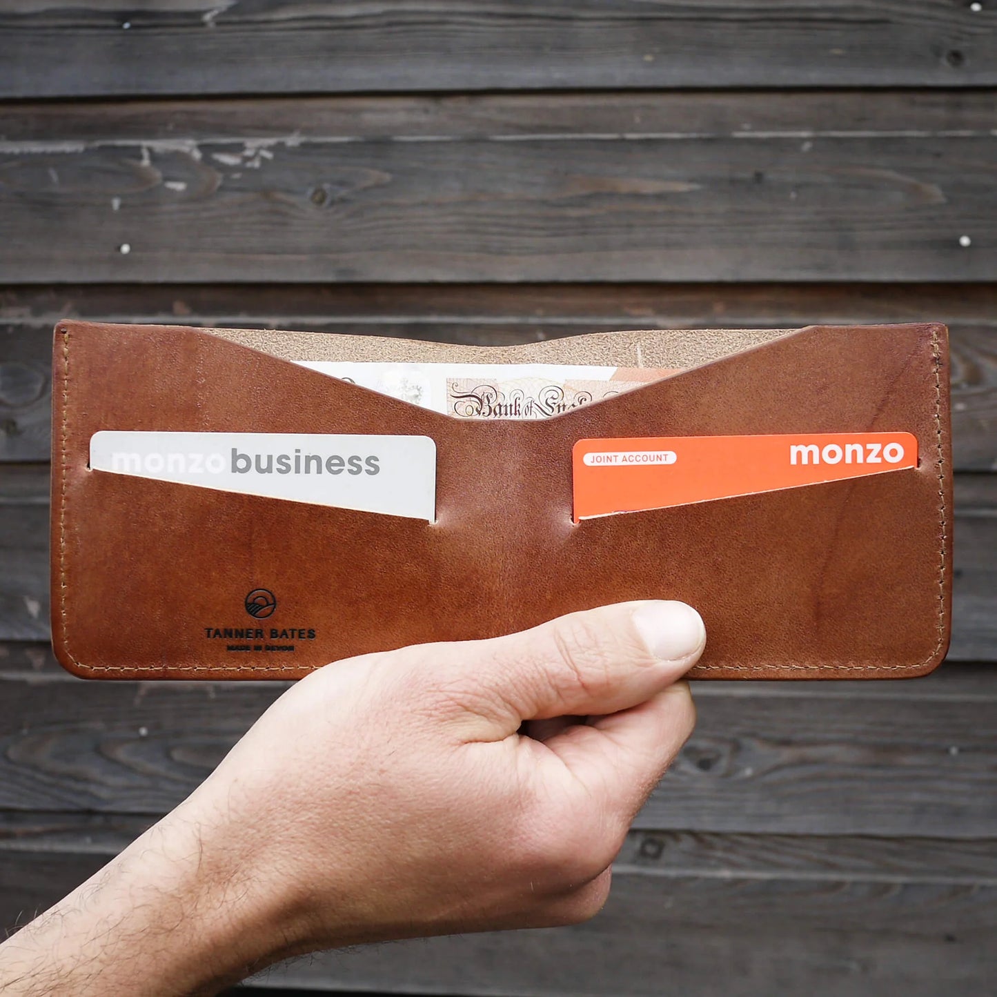 Handgefertigtes Leder Portmonnaie "Yarmer Billfold" - Tanner Bates