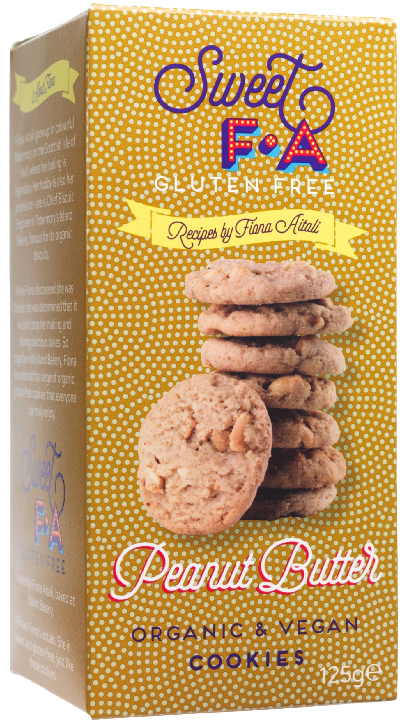 Island Bakery Sweet FA Peanut Butter Cookies - Schottische vegane und glutenfreie Kekse mit Erdnussbutter 125g