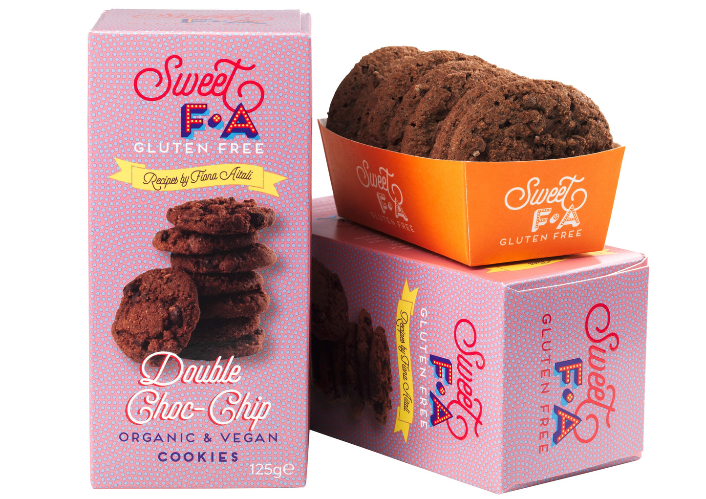 Island Bakery Sweet FA - Double Choc Chip Cookies - Schottische vegane und glutenfrei Schokoladen-Kekse 125g
