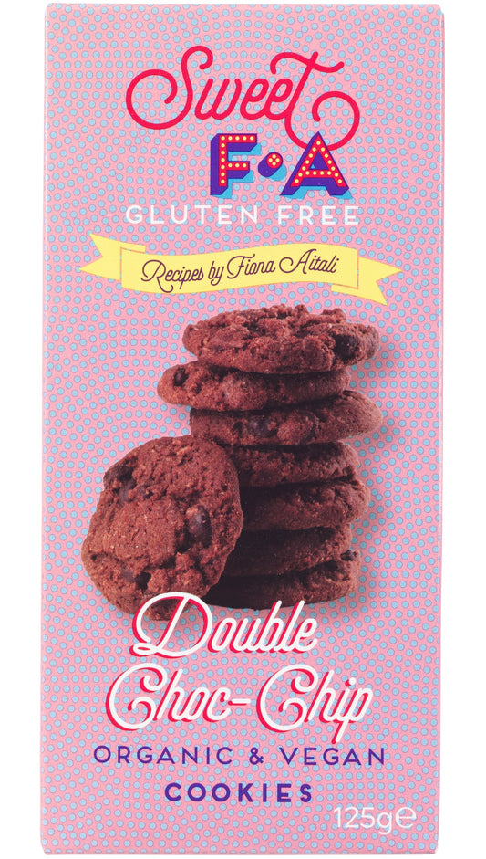 Island Bakery Sweet FA - Double Choc Chip Cookies - Schottische vegane und glutenfrei Schokoladen-Kekse 125g